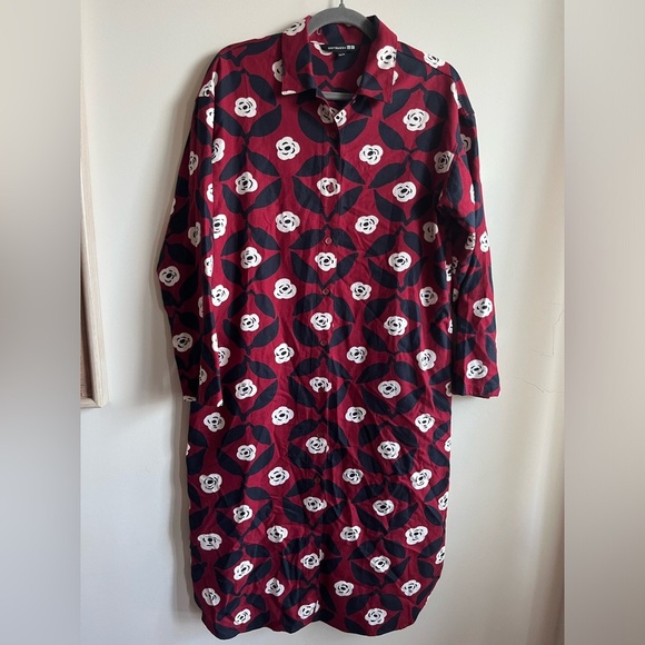 Marimekko X Uniqlo Button-down Long-sleeved Dress XS - Picture 1 of 6